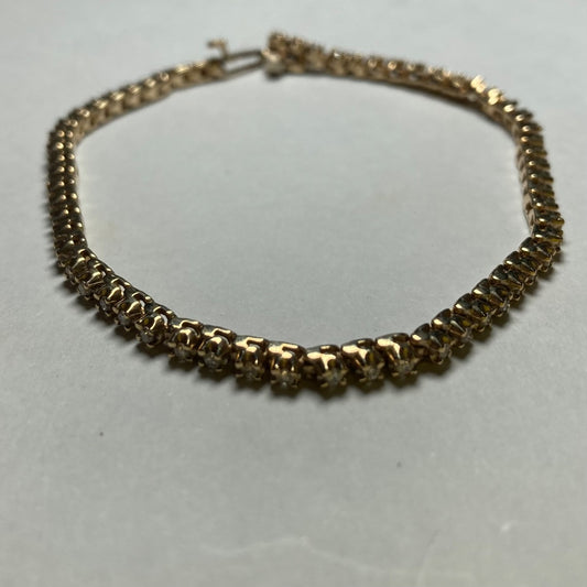 14K Yellow Gold  Bracelet with Diamond