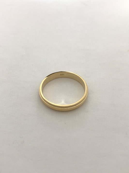 14K Yellow Gold  Wedding Band