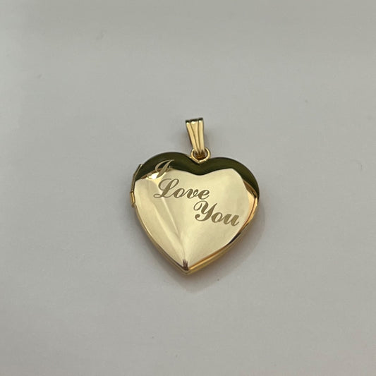 14K Yellow Gold Locket  Pendant