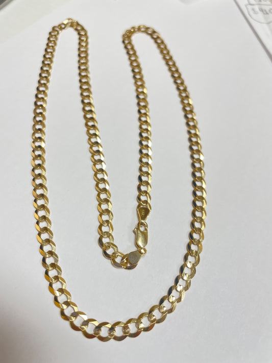 14K Yellow Gold Cuban Link Chain