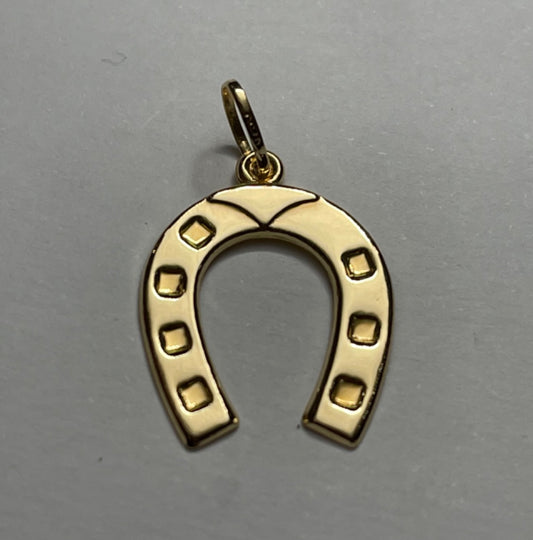 18K Yellow Gold Horseshoe Pendant