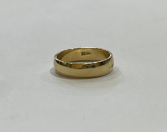 18K Yellow Gold  Wedding Band